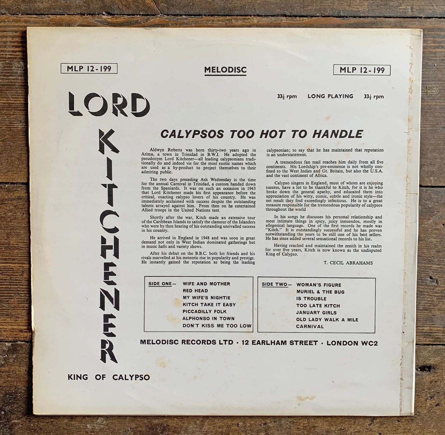 Lord Kitchener - King Of Calypso: Calypsos Too Hot To Handle