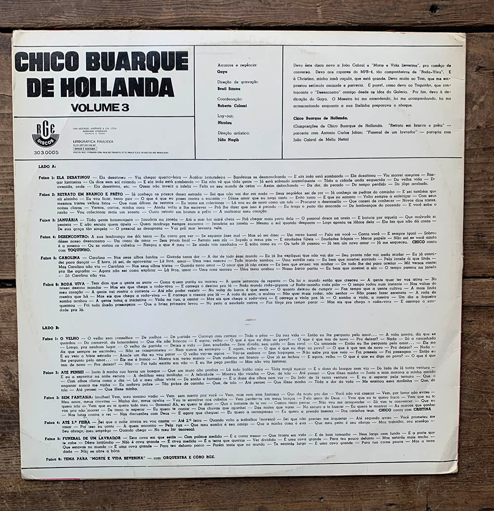 Chico Buarque De Hollanda - Chico Buarque De Hollanda Volume 3