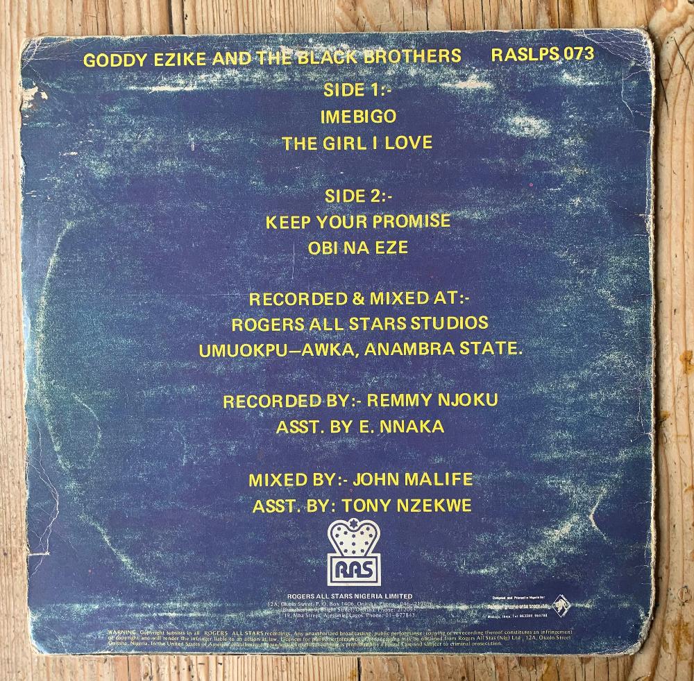 Goddy Ezike and the Black Brothers - s/t