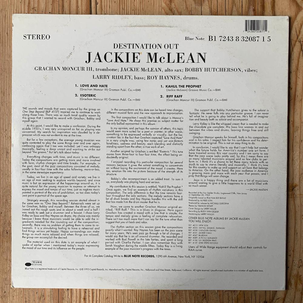Jackie Mclean - Destination Out!