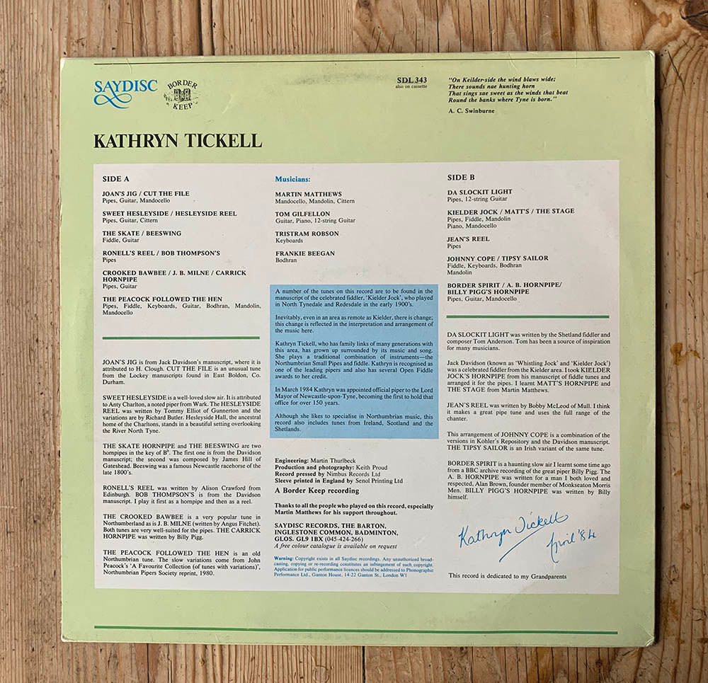 Kathryn Tickell - On Kielder Side