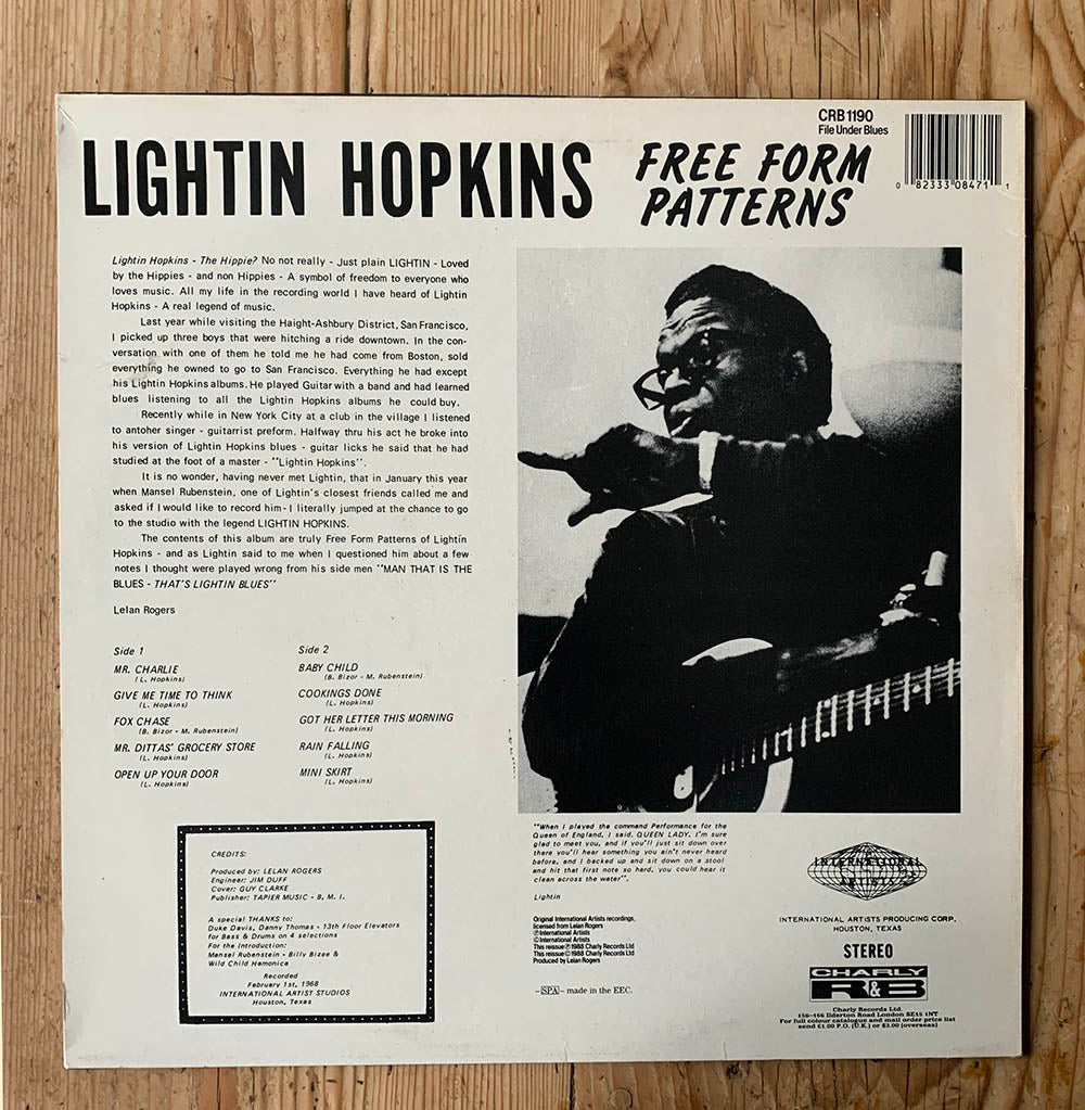 Lightnin' Hopkins - Free Form Patterns