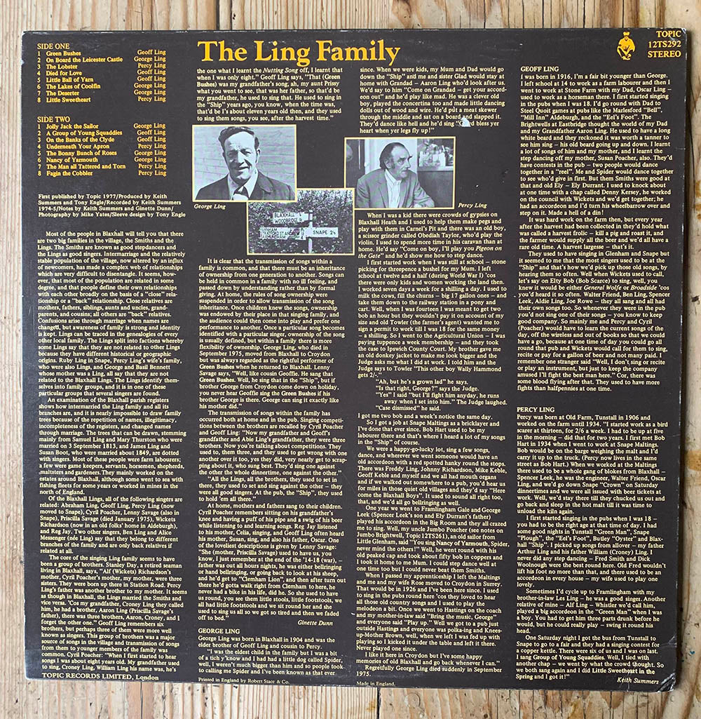 The Ling Family - Singing Traditions of a Suffolk Family