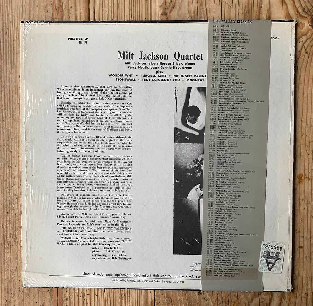 Milt Jackson Quartet - s/t