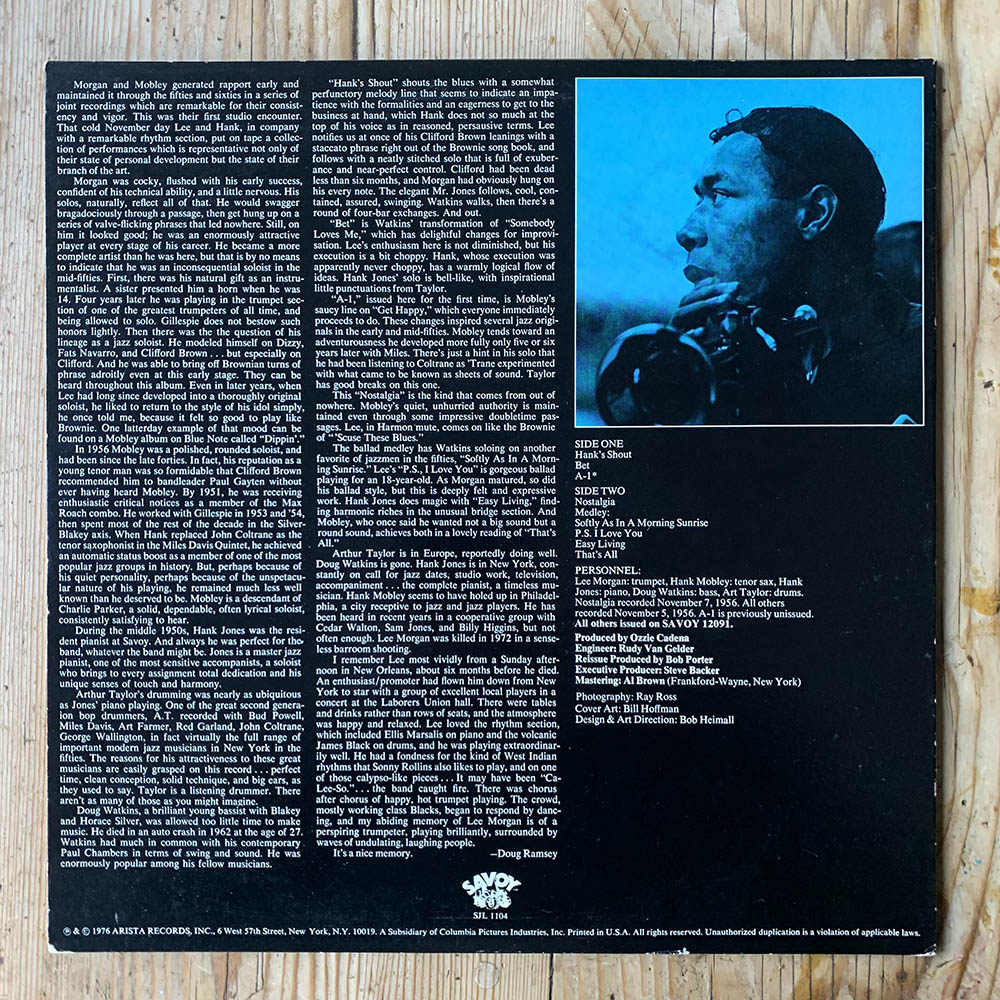 Lee Morgan & Hank Mobley - A-1: The Savoy Sessions