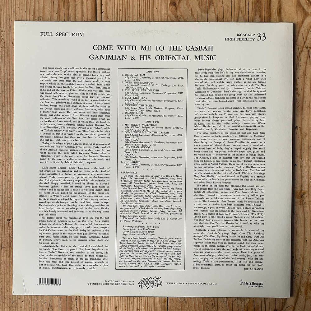 Ganimian & His Oriental Music - Come With Me To The Casbah