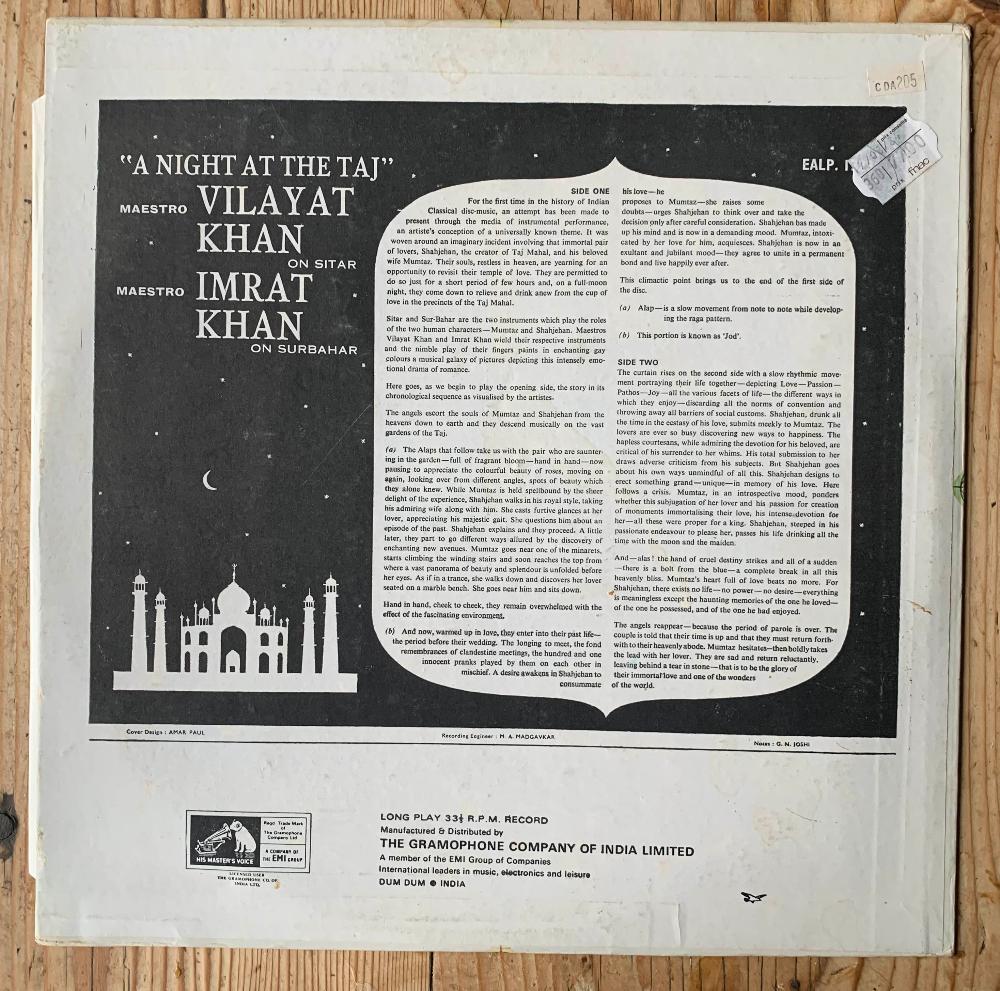 Ustad Vilayat Khan - A Night at the Taj