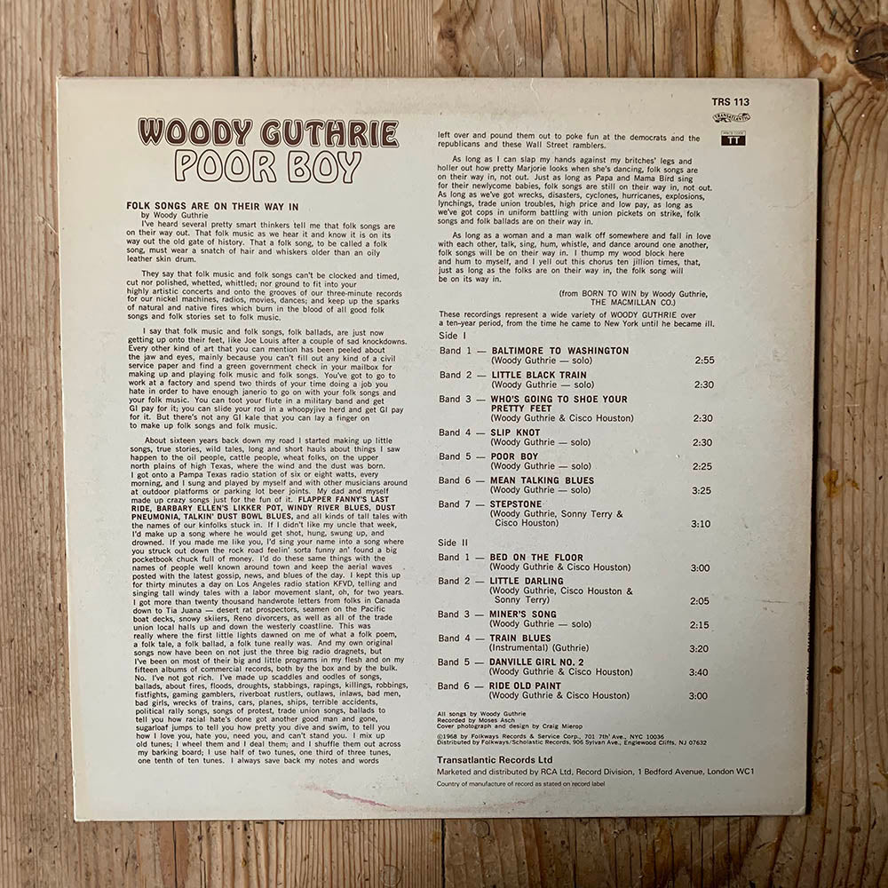 Woody Guthrie - Poor Boy