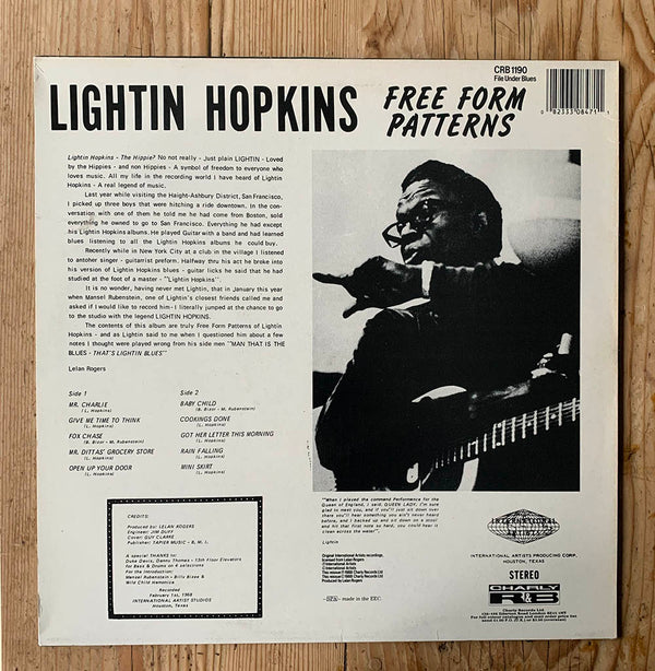 Lightnin' Hopkins - Free Form Patterns – Catchy Rhythms
